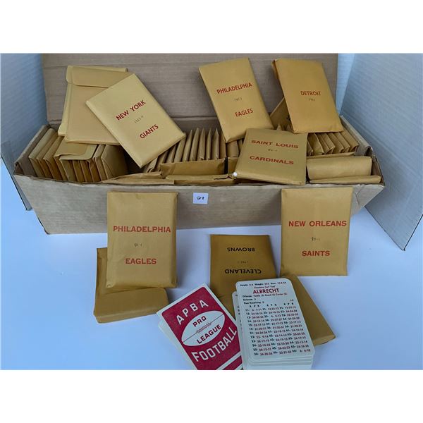 APBA football cards – 1980, 1981, 1982, 1983, 1984, 1985 teams