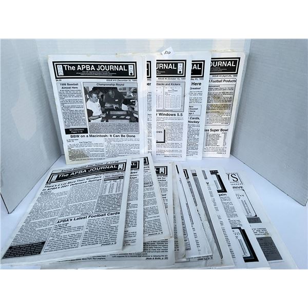 APBA Journals – 1999 to 2003