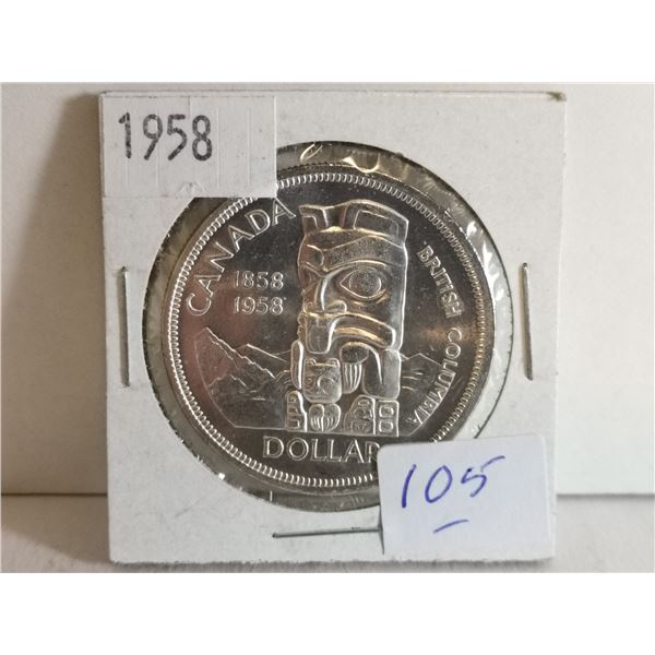 1958 Canada Silver Dollar
