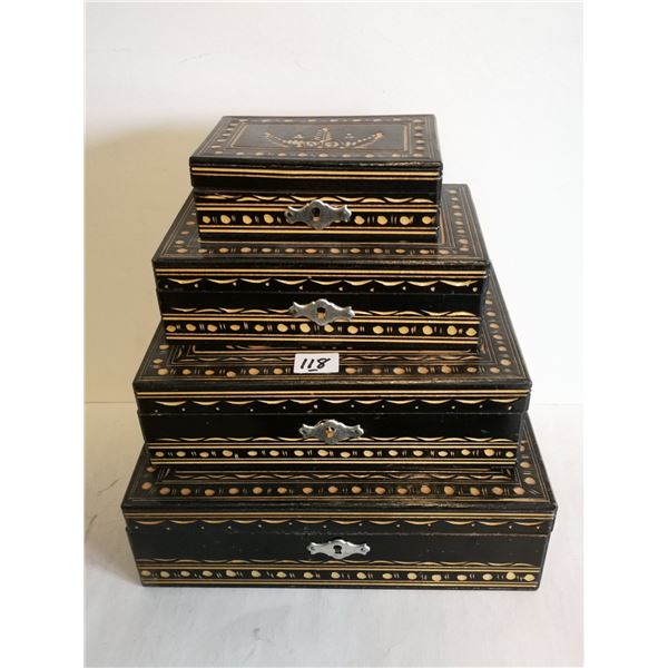 4 in  1 Vintage Wooden Boxes