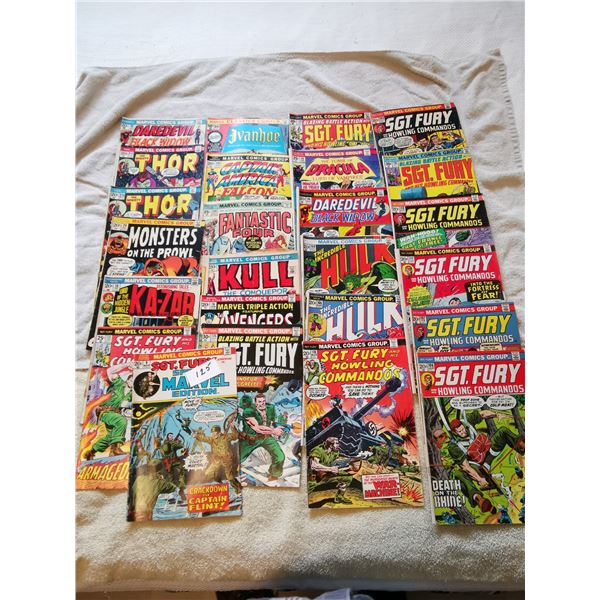 Lot of 25 Vintage Marvel  Mostly 20 cents Comics