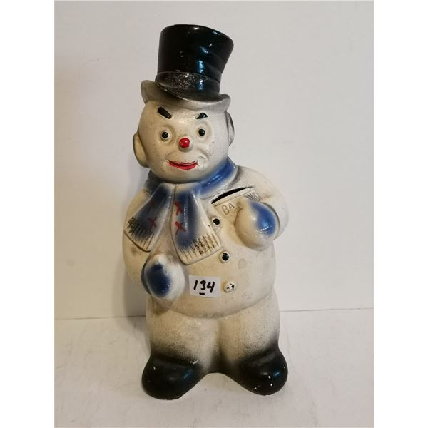 1940's Snowman Bank 12" Tall