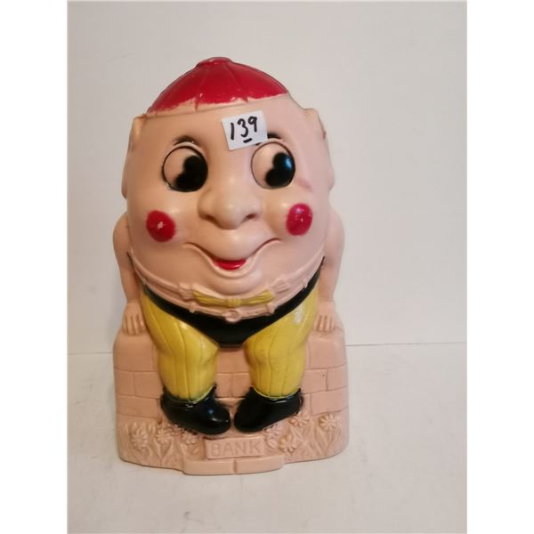 Vintage Reliable Humpty Dumpty Bank 11  Tall