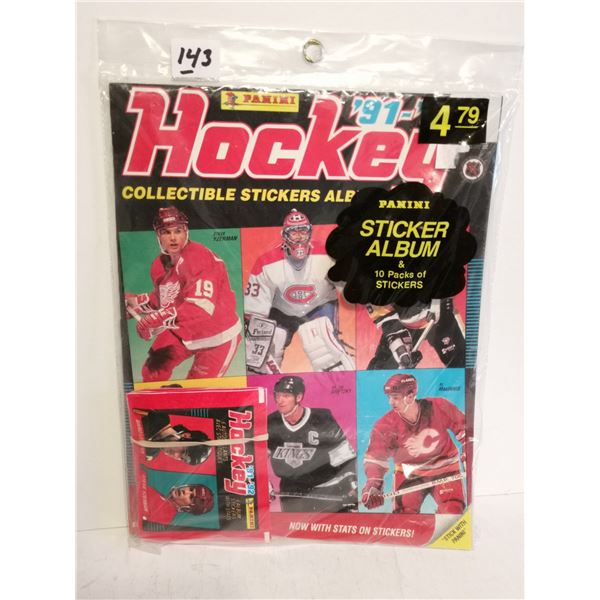 1991- 92 Hockey Collectible Stickers Album Sealed