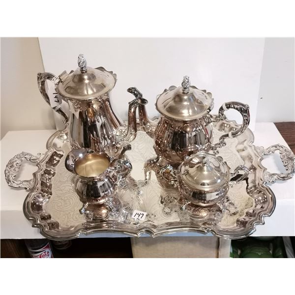 Silver Potato Tea Set