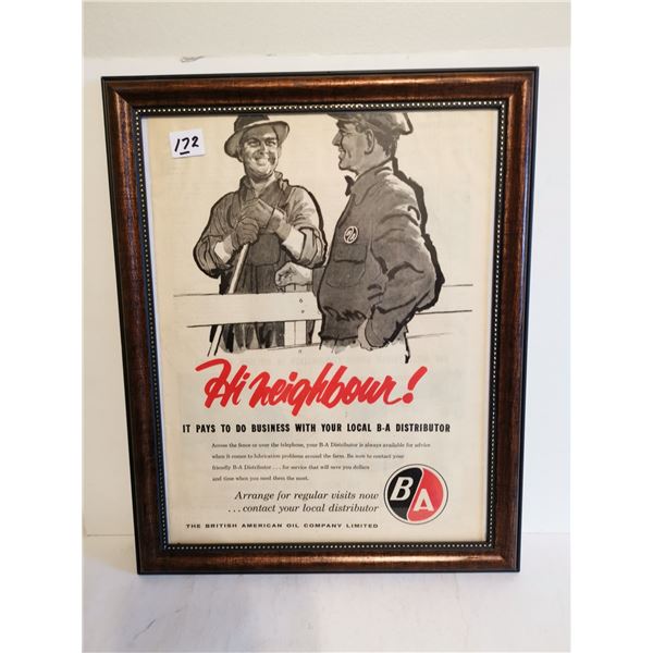 BA Framed Picture 12.5" x 15.5"