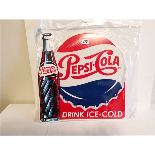 Pepsi Cola Tin Sign 13.5 x 13.5