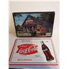 (2) Coca-Cola Tin Signs 11.5" x 7.5"