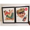 (2) Framed Coca- Cola Pictures 11.5" x 14.5"