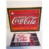 Image 1 : (1) Wooden (1) Tin Coca-Cola Signs wood 16" x12" in 11.5" x 8"