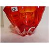 Image 3 : Red Art Glass 10" 8.5 High