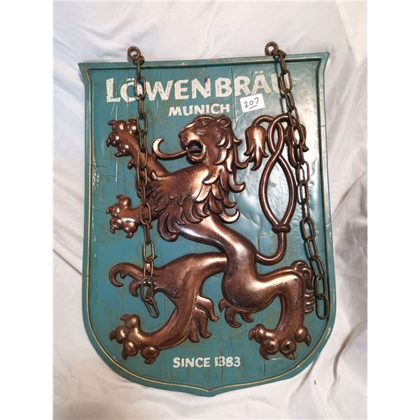 21  x16  Lowenbrau Beer Sign (Wooden)