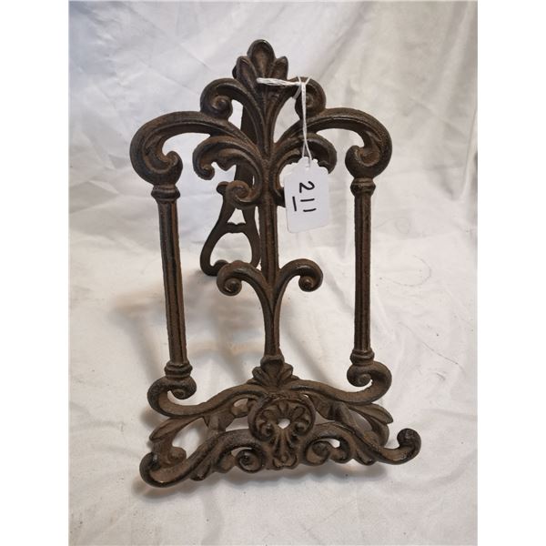 Vintage Cast Iron Book  Stand