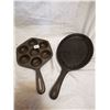 2 Cast Iron Pans