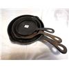 3 Cast Iron Pans (frying)