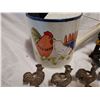 Image 4 : Rooster Lot (Napkin Holder, Watering Can, Cast Iron Letter Holder)