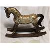 Image 6 : 2 Stone Horse Book ends and Wooden Rocking Horse