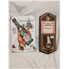 8 x 11 , 5 x12 Canada Dry Tin Sign and Budweiser Wall Mount Opener