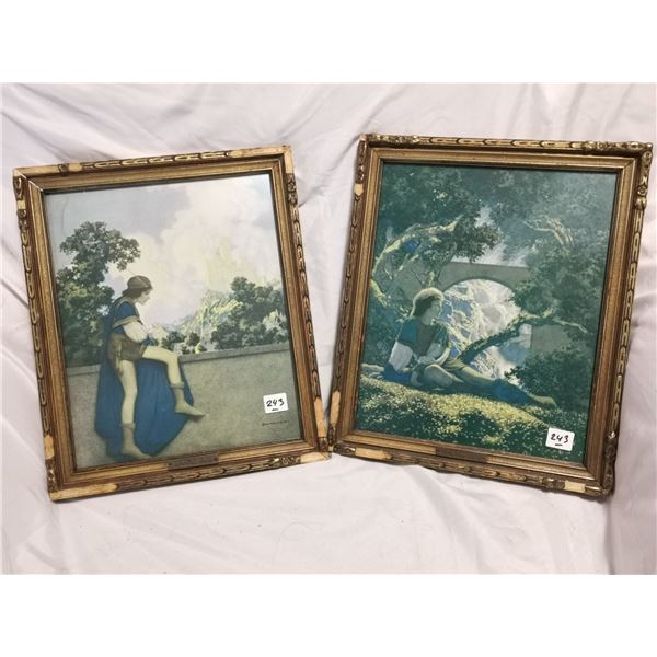 11 x14  (2) Antique Max field Parish Prints