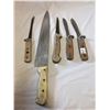 Lot of 5 Knives, Large is Victory knox 12" Big Knife