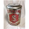 Antique Rare Sterling Tobacco Tin Can 12" high
