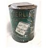 Image 2 : Green Antique rare Sterling Tobacco Tin Can 12" high