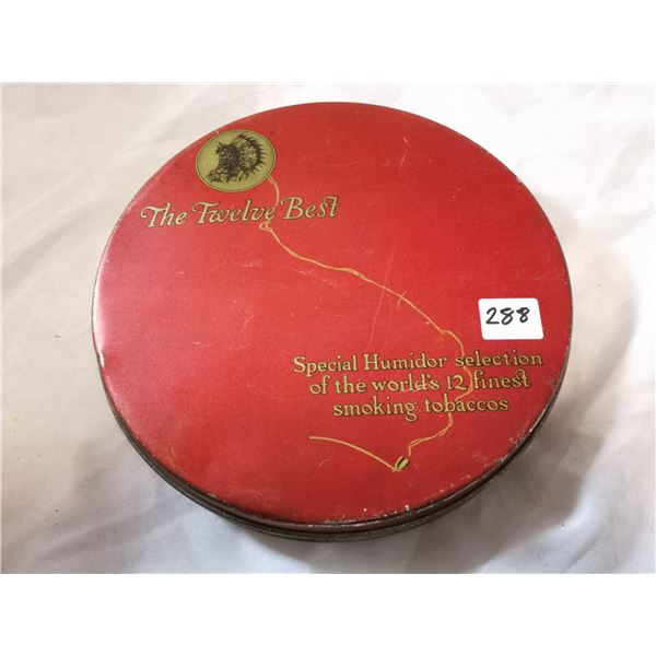 Rare 1909 Tax Stamp "The Twenty Best" Tobacco Tin Can