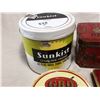 Image 2 : Lot of 4 Tobacco  Tin Cans, T&B, GBD , Sunkist
