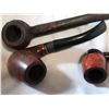 Image 6 : Three Vintage Pipes on Wooden Pipe Stand