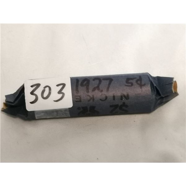 1927 Full Roll of 5cents Nickels