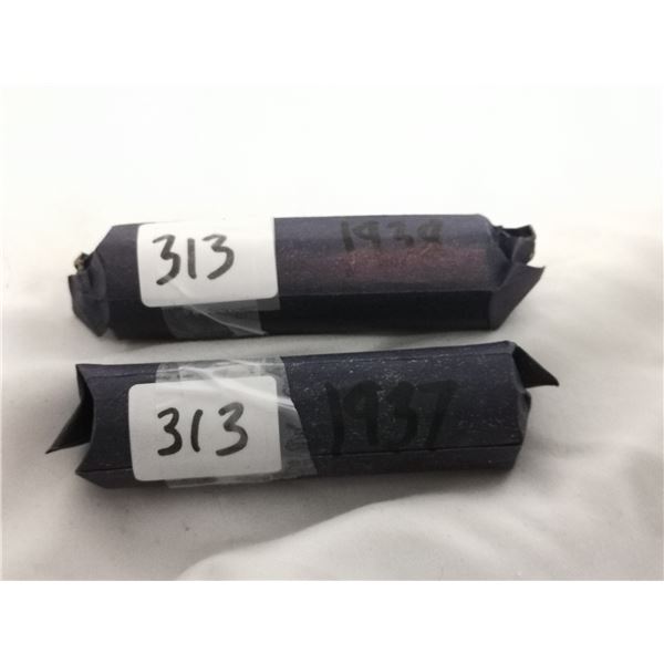 1937 and 1938 Full Rolls of 5cents Nickels