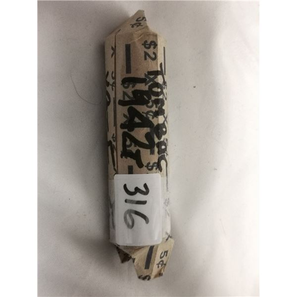 1942 TOMBAC Full Roll of 5cents Nickels