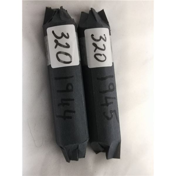 1944 and  1945 Full Rolls of 5cents V Nickels