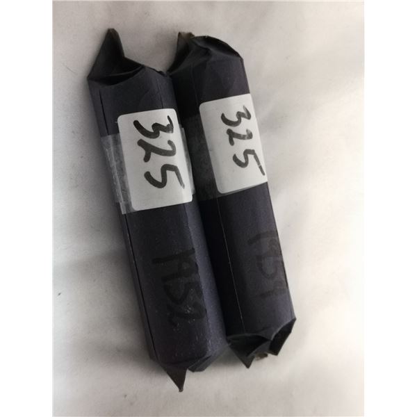 1952 and  1954 Full Rolls of 5cents Coins