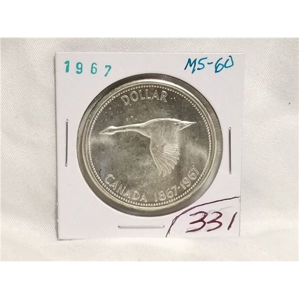1967 CDN Silver Dollar