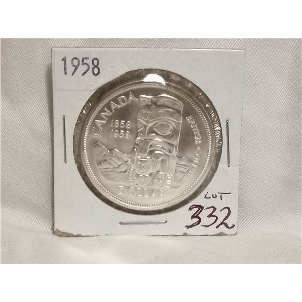 1958 UNC CDN Silver Dollar
