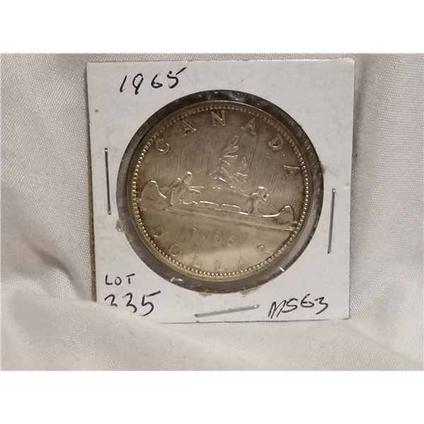 1965 CDN Silver Dollar