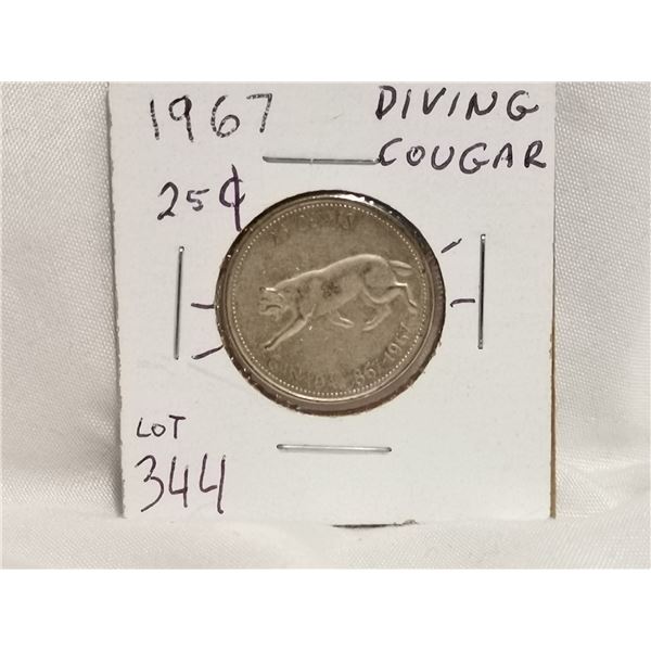 1967 Divine Cougar 25Cents Coin
