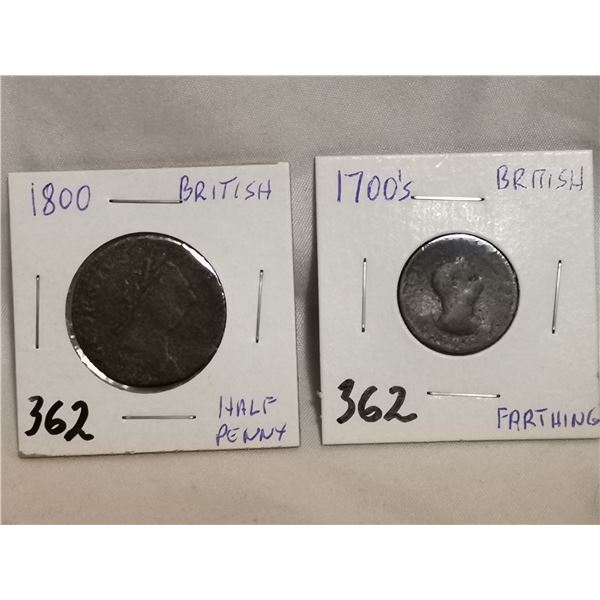 (2) Very Old British Coins