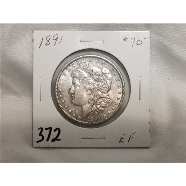 1891 Morgan Silver Dollar