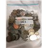 150 Foreign Coins in Bag