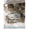 150 Foreign Coins in Bag