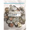 150 Foreign Coins in Bag