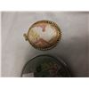 Image 4 : Old Compact and 3 Cameo Pendant/ Brooch