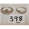 (2) Silver (.925) Rings
