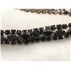 Image 2 : Rare Sherman Japaned Black Bracelet Black Stones Great Conditon