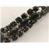 Image 4 : Rare Sherman Japaned Black Bracelet Black Stones Great Conditon
