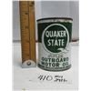 Image 1 : Quaker State (Duplex) 1 pint outboard oil tin (full)