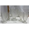 5 pcs Iris and Herringbone depression glass water set
