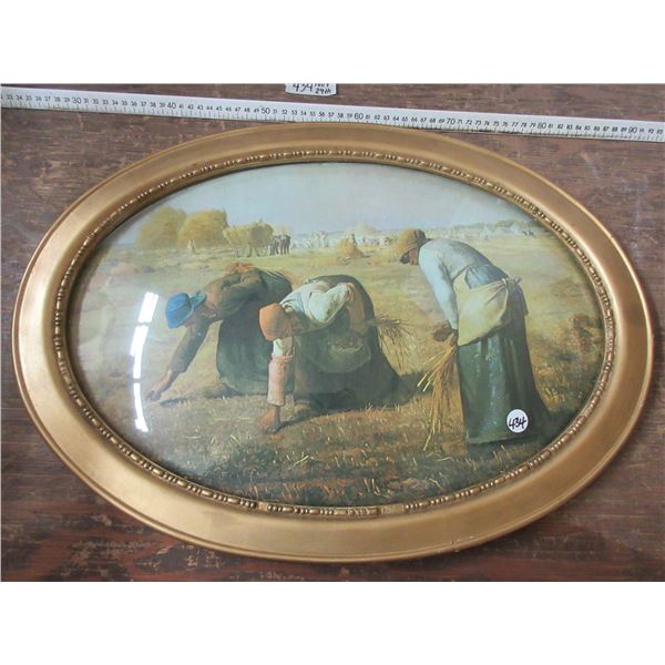 Oval Canvex glass Picture Frame with picture